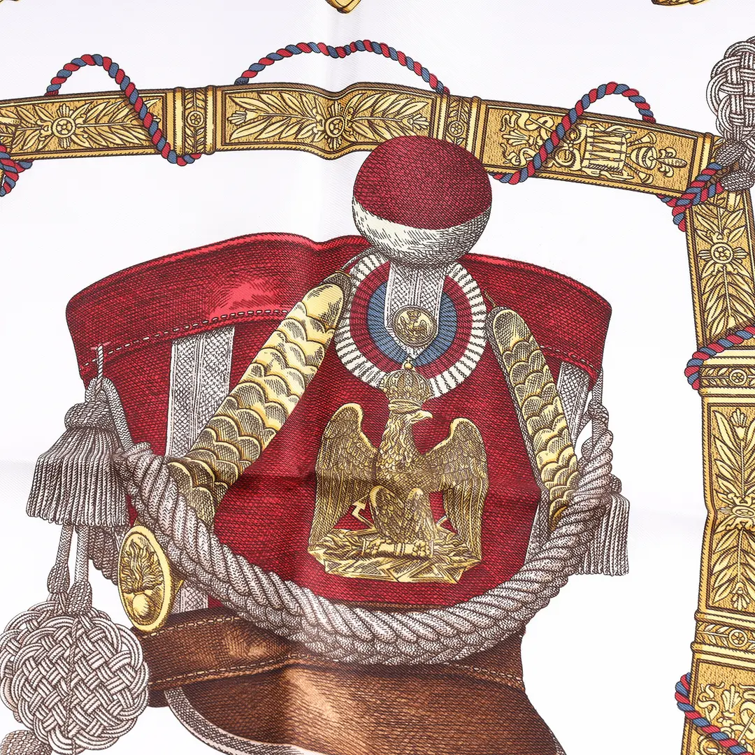 Hermes Grand Uniforme Pink Silk Scarf