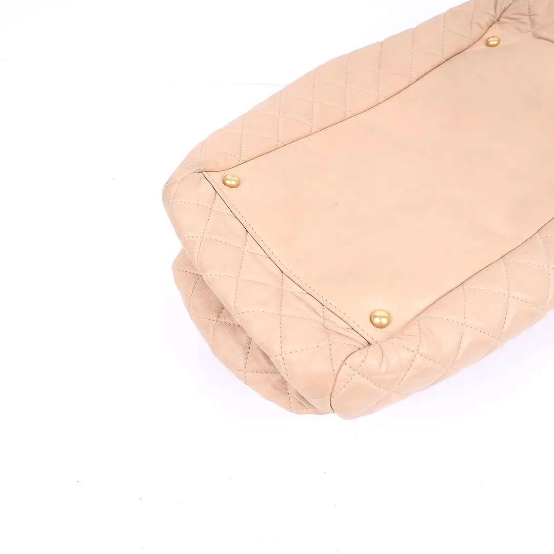 Chanel Portobello Beige Quilted Leather Shoulder Bag