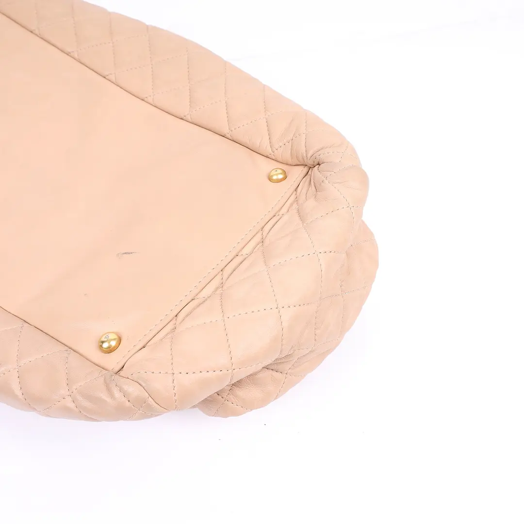 Chanel Portobello Beige Quilted Leather Shoulder Bag