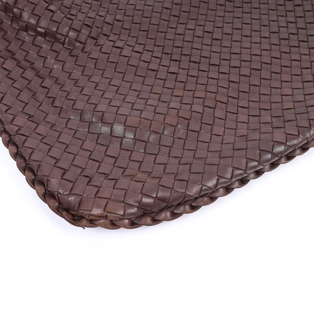 Bottega Veneta Veneta Brown Intrecciato Leather Hobo Bag