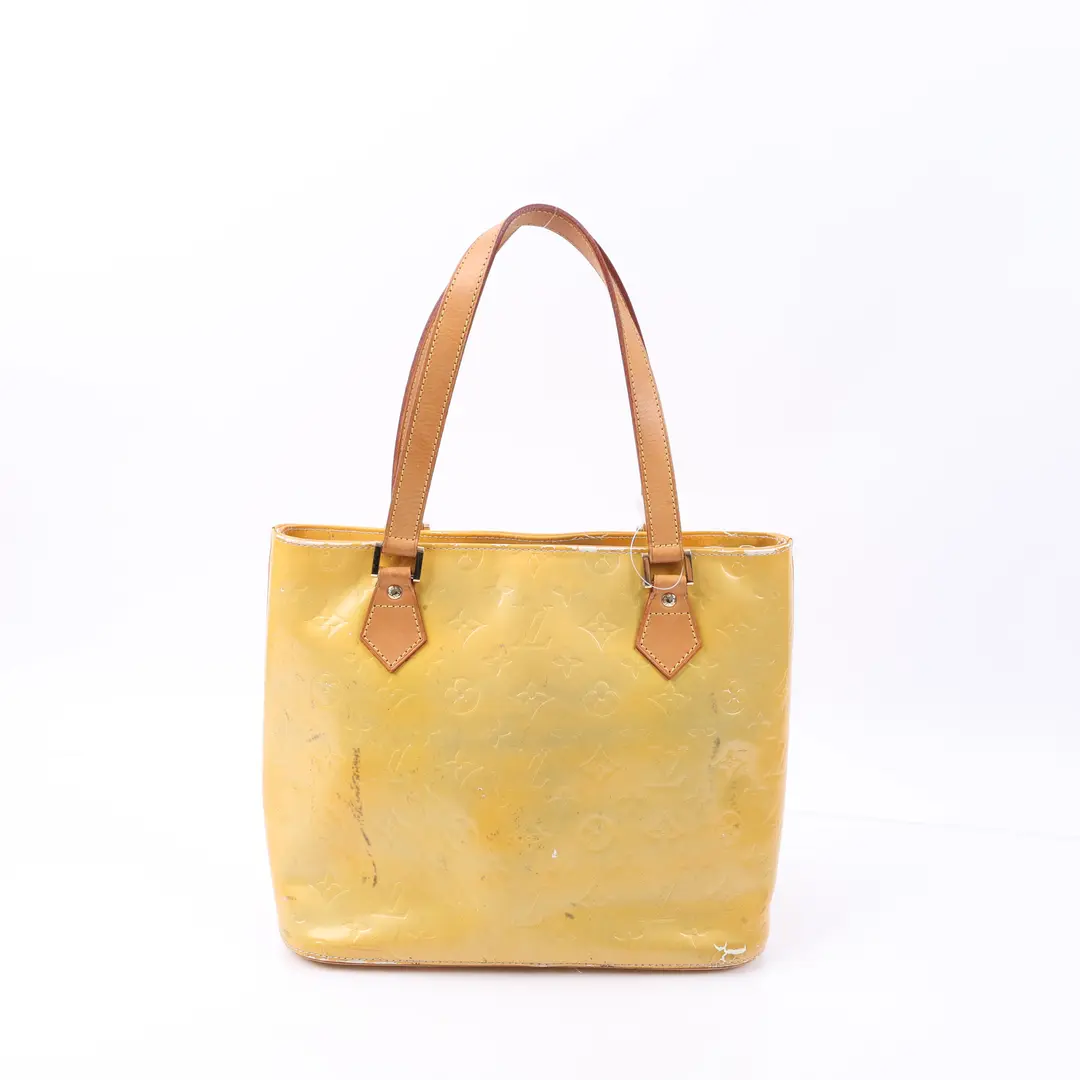 Louis Vuitton Houston Yellow Monogram Vernis Shoulder Bag