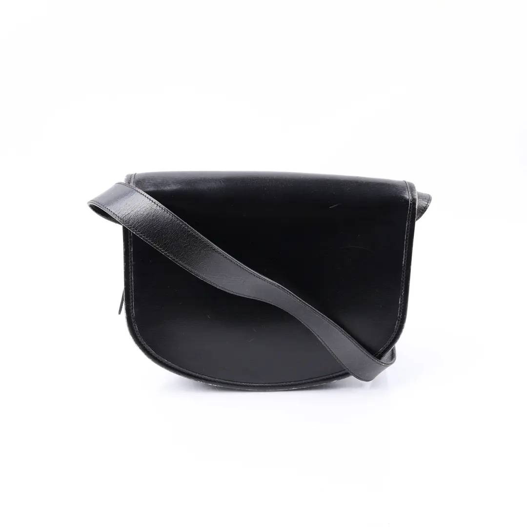 Celine Vintage Box Black Box Calfskin Shoulder Bag