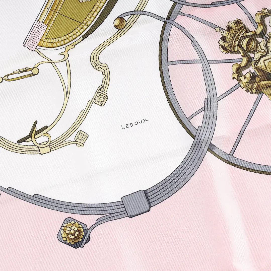 Hermes Springs Pink Silk Scarf