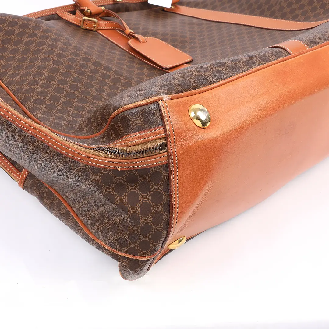 Celine Macadam Brown Canvas Travel Bag
