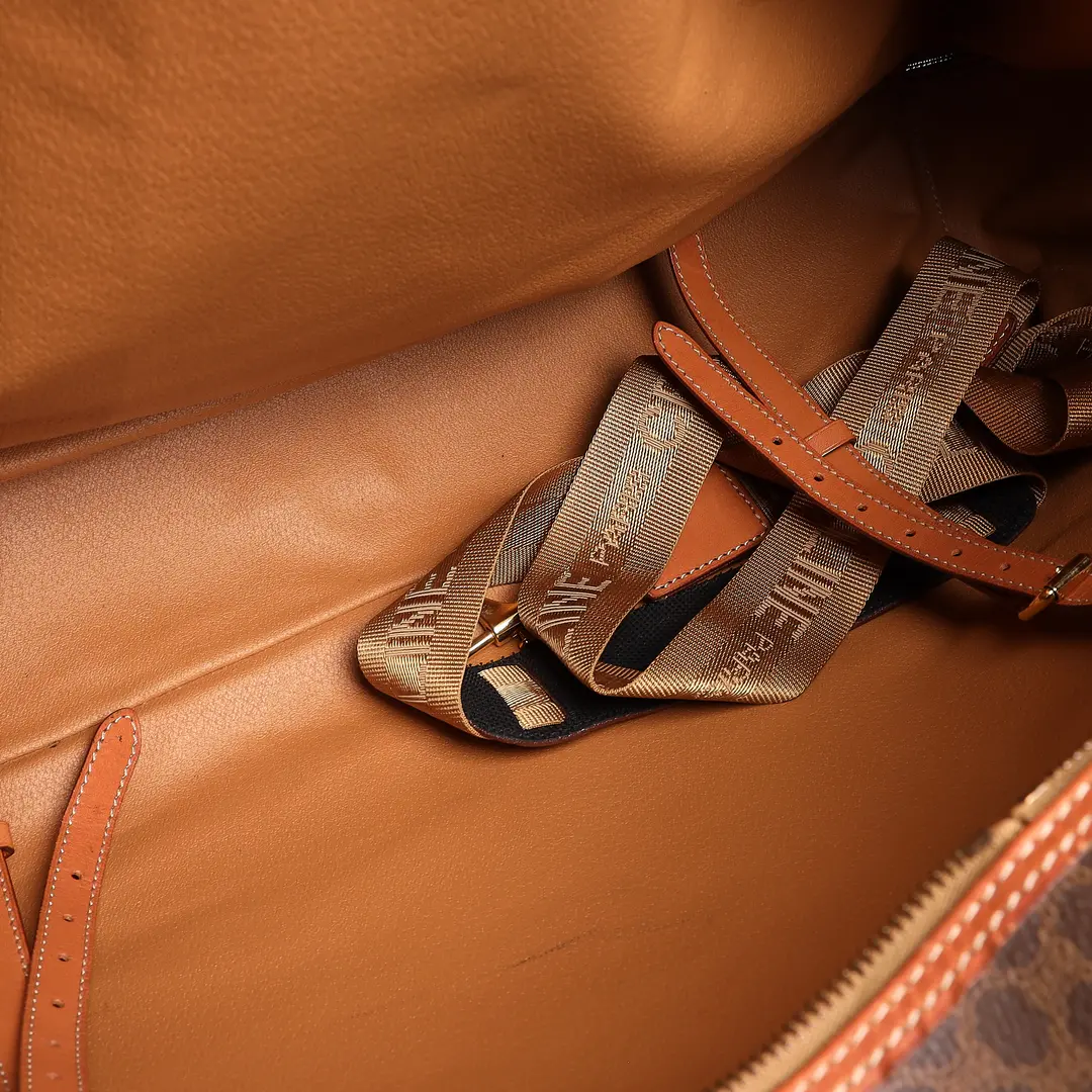 Celine Macadam Brown Canvas Travel Bag