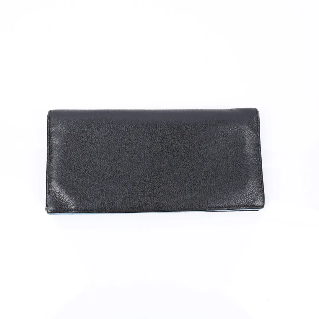 Paul Smith Stripe Detail Black Leather Long Wallet