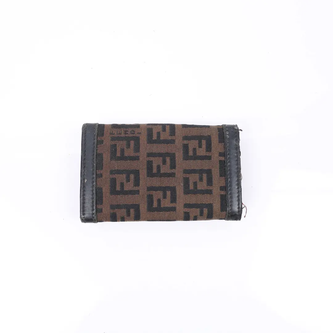 Fendi Zucca Brown Canvas Key Case