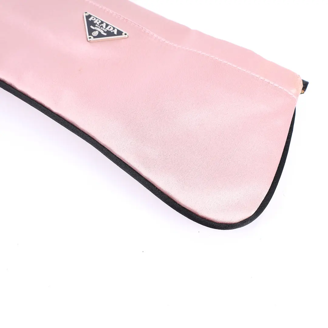 Prada Satin Pochette Pink Satin Shoulder Bag