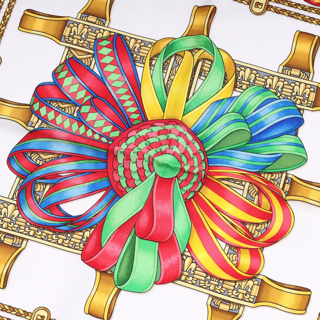 Hermes Les Rubans du Cheval Pink Silk Scarf
