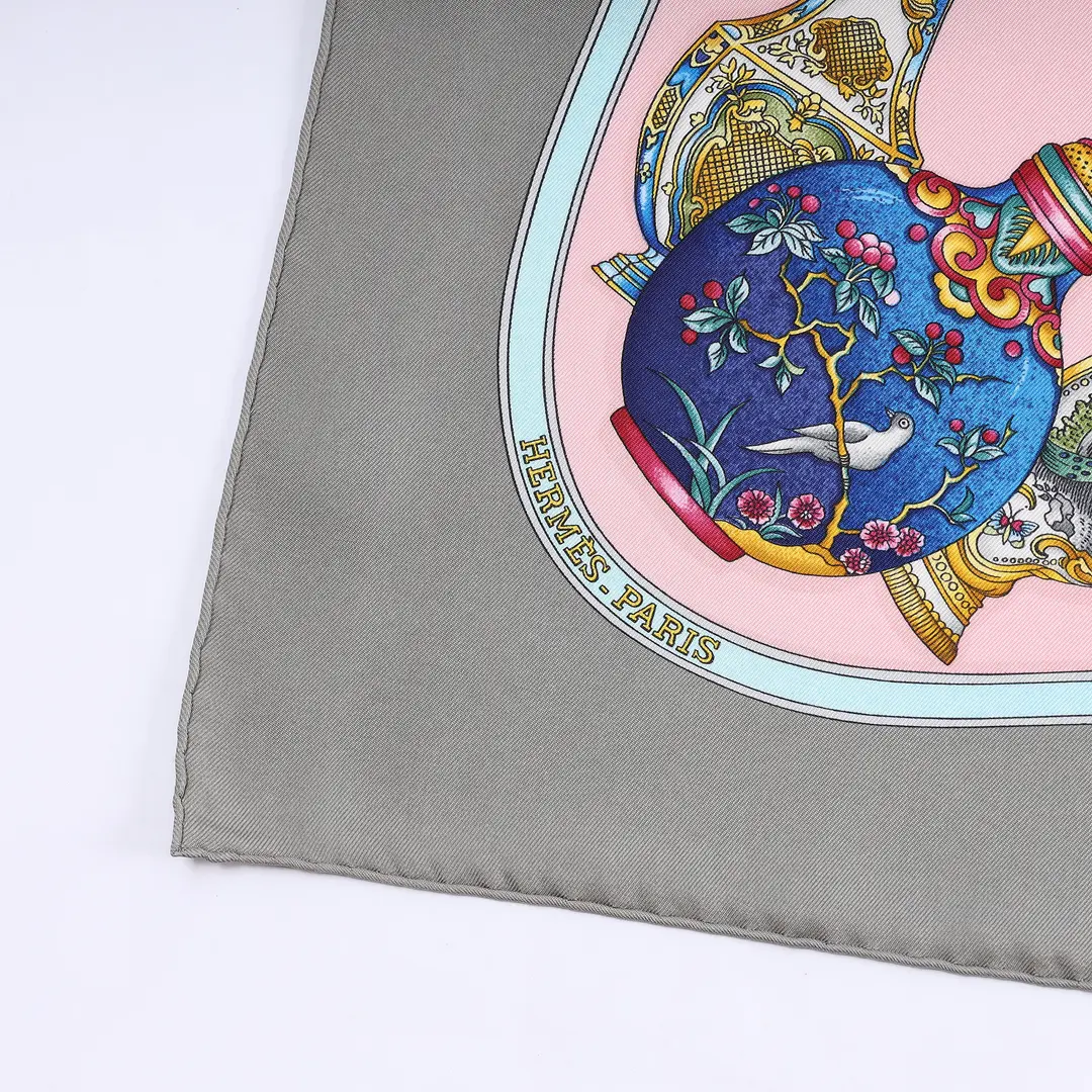 Hermes Pourvu qu on ait l ivresse Pink Silk Scarf