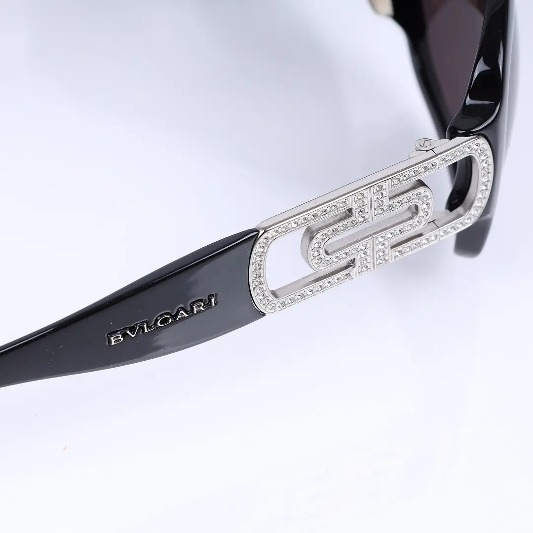 Bvlgari 8022-B Black Acetate 65 Sunglasses