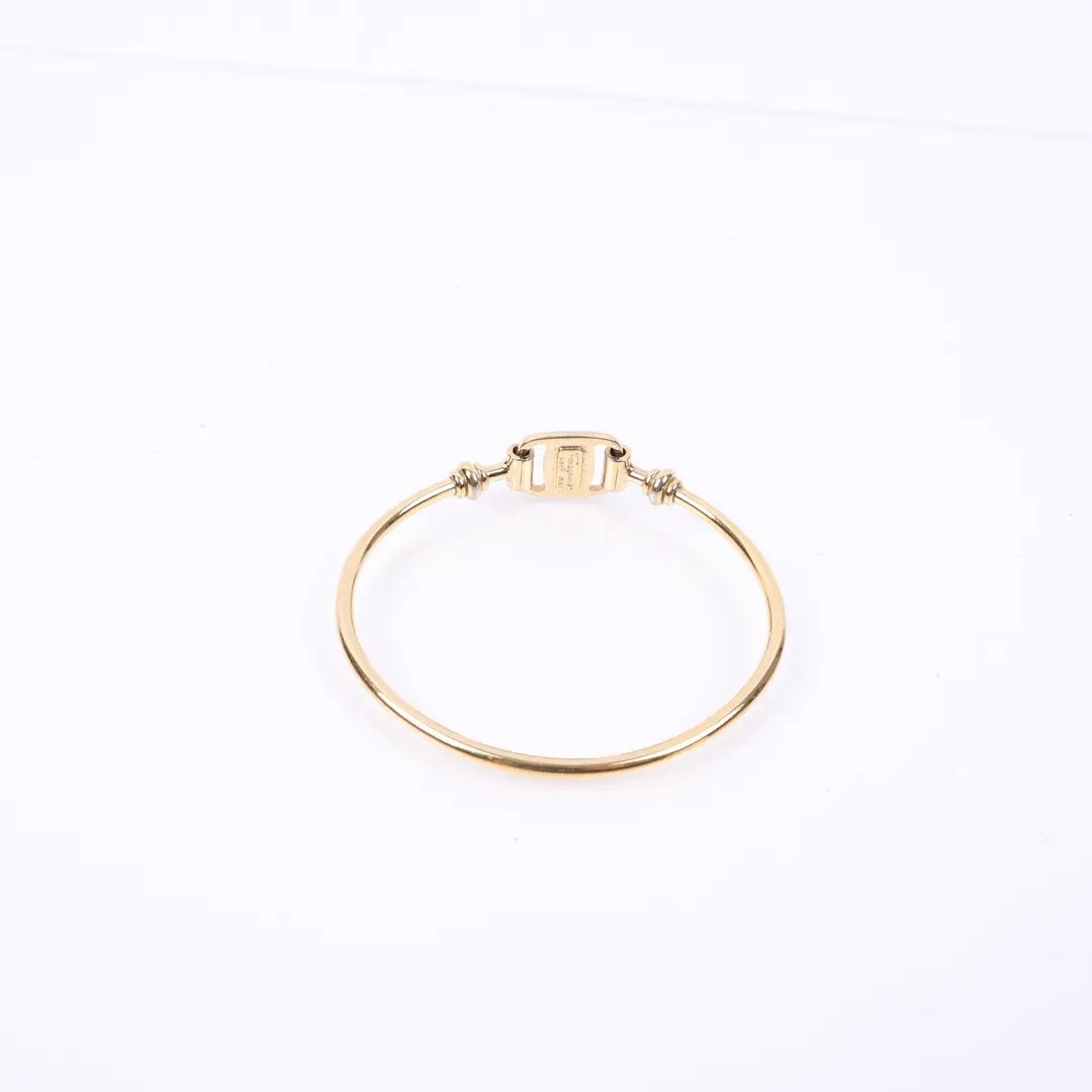 Salvatore Ferragamo Gancini Gold Metal Bangle Bracelet