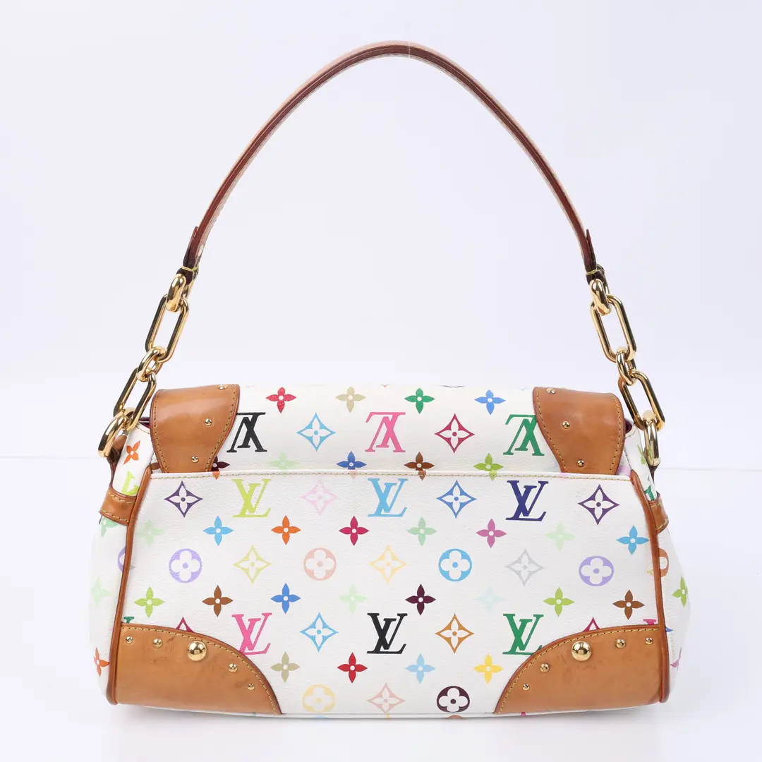 Louis Vuitton Beverly MM White Multicolore Shoulder Bag