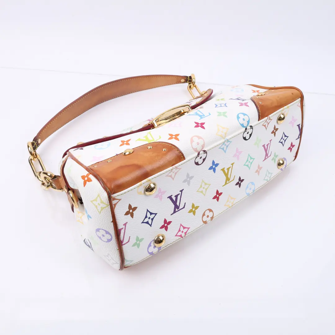 Louis Vuitton Beverly MM White Multicolore Shoulder Bag