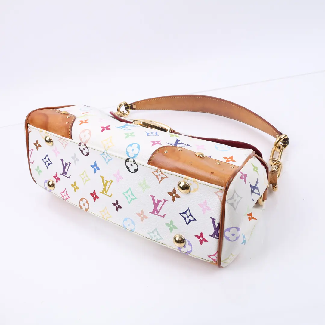 Louis Vuitton Beverly MM White Multicolore Shoulder Bag