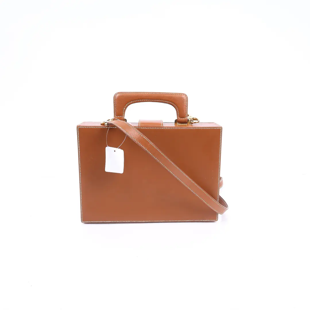 Celine Sulky Brown Leather Box Bag