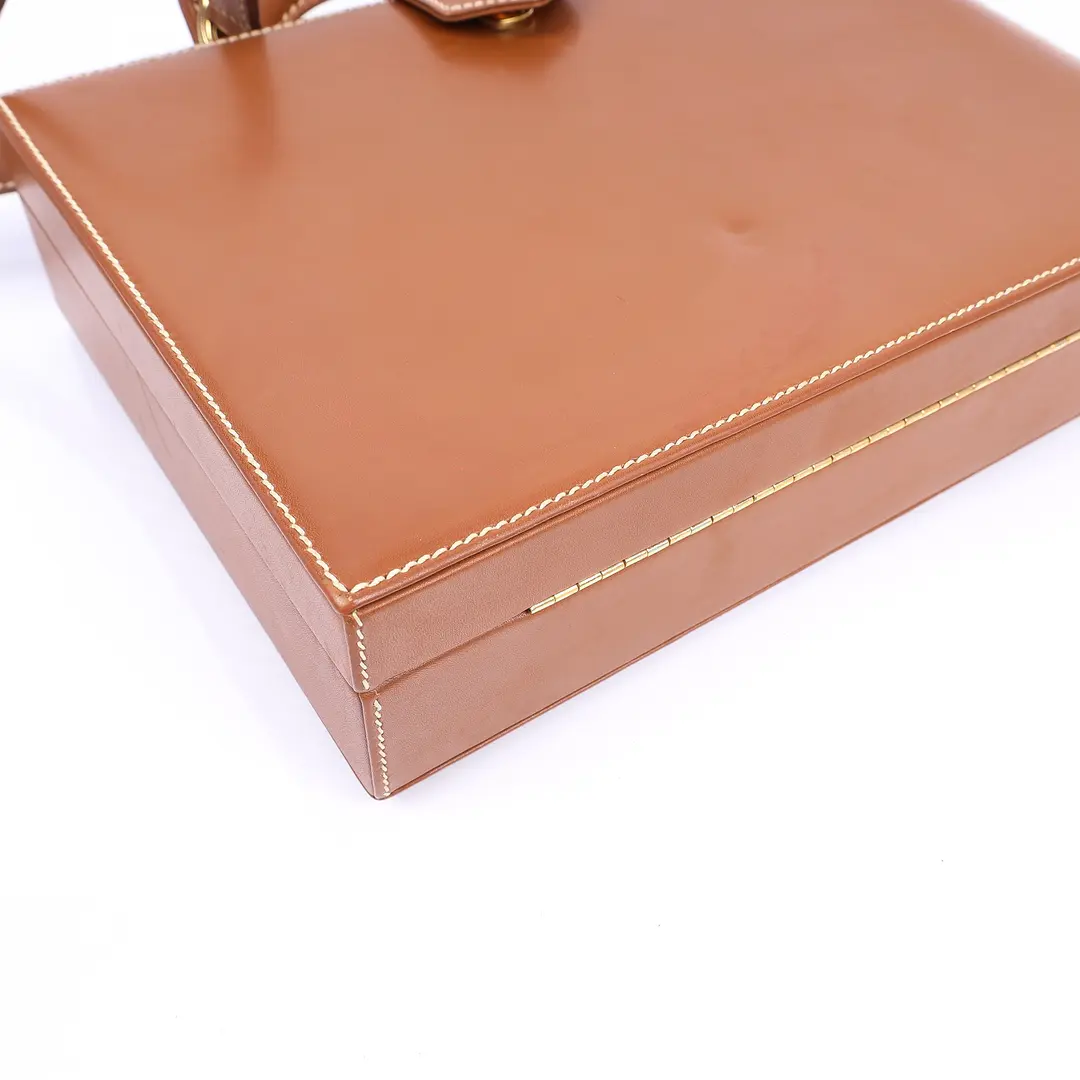Celine Sulky Brown Leather Box Bag