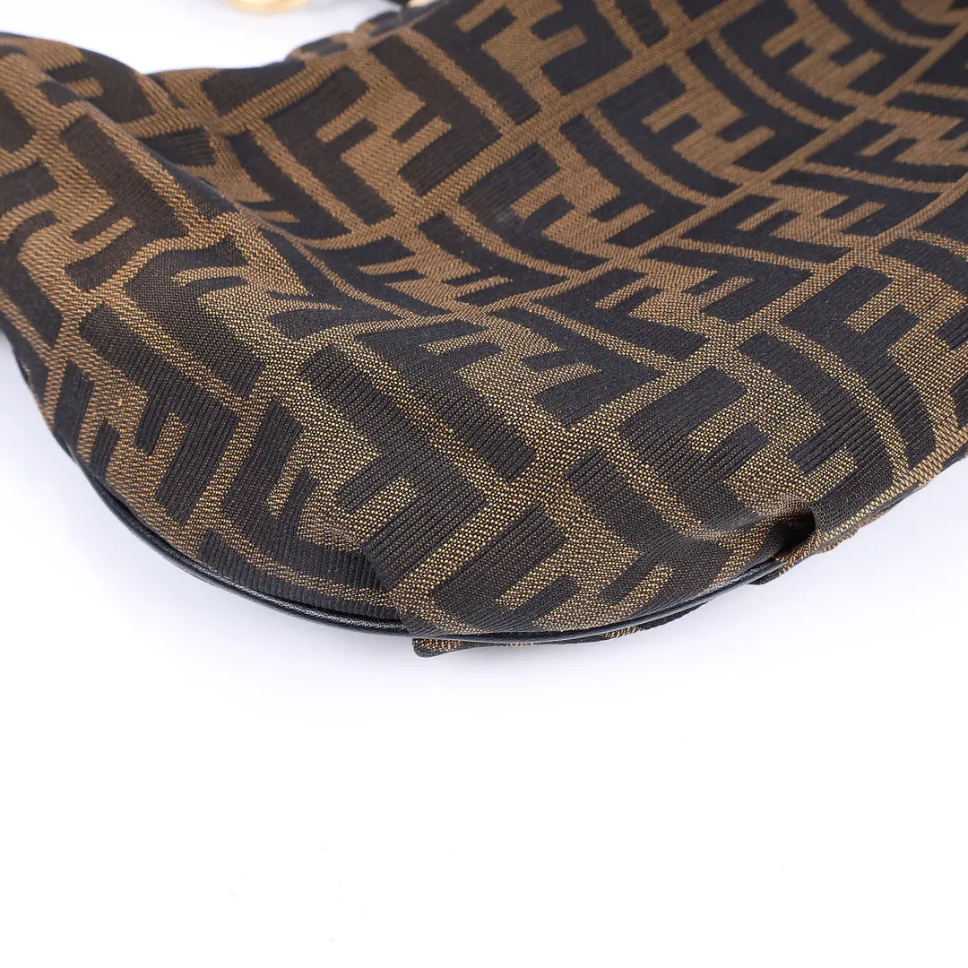 Fendi Zucca Chef Brown Canvas Shoulder Bag