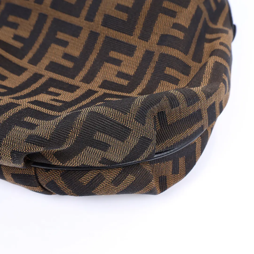 Fendi Zucca Chef Brown Canvas Shoulder Bag