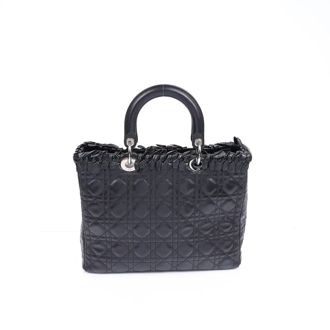 Dior Lady Dior Black Lambskin Handbag