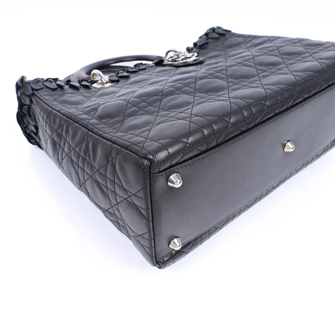 Dior Lady Dior Black Lambskin Handbag
