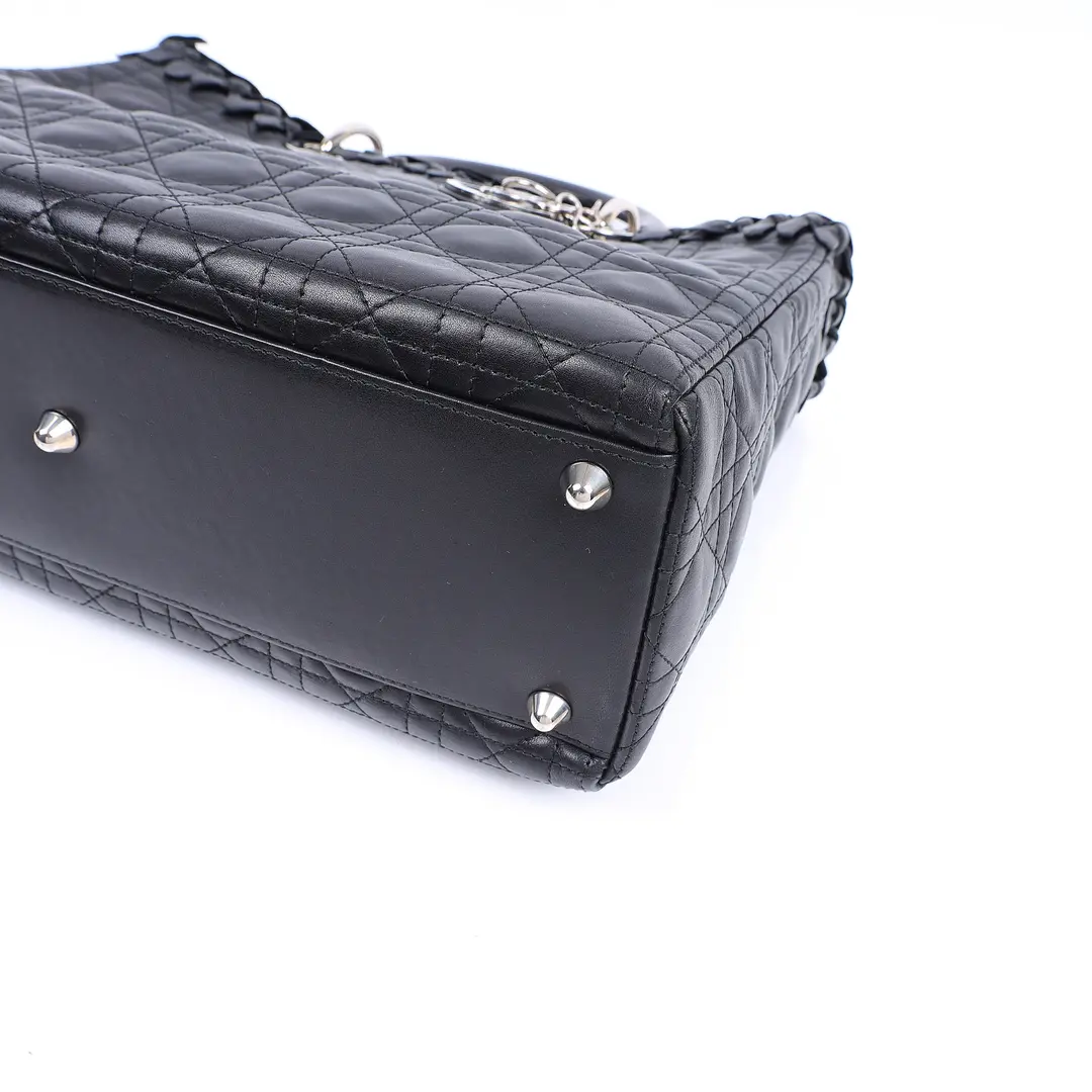 Dior Lady Dior Black Lambskin Handbag