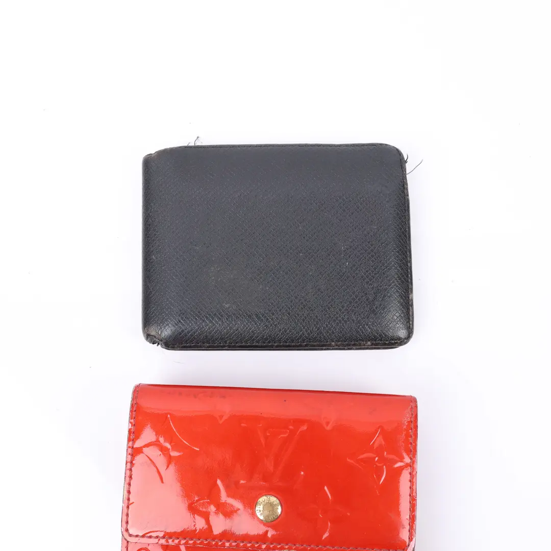 Louis Vuitton Vernis and Taiga Leather Wallet Set
