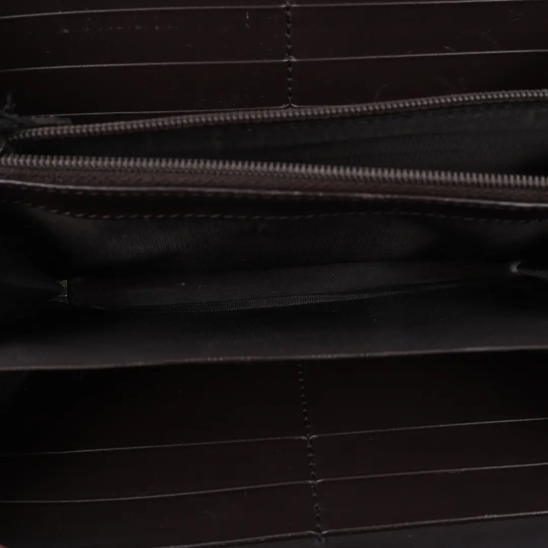 Gucci Guccissima Brown Leather Zippy Wallet
