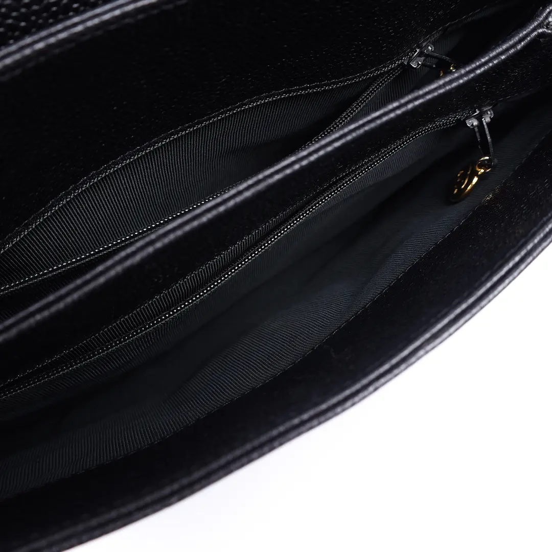 Chanel Vintage CC Flap Black Caviar Shoulder Bag