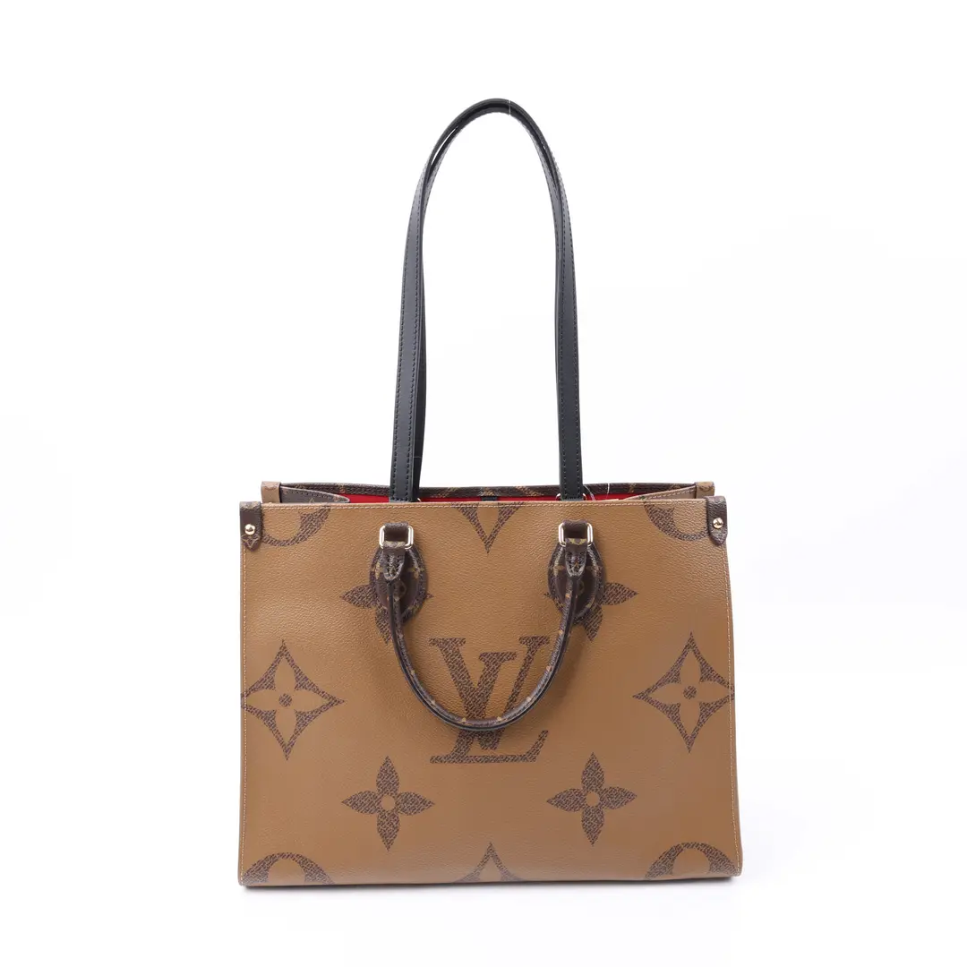 Louis Vuitton Onthego MM Brown Monogram Giant Tote Bag