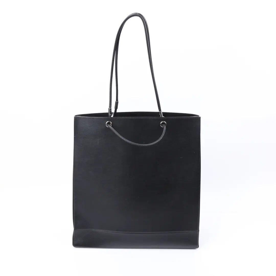 Fendi Roma Shopper Black Leather Tote Bag