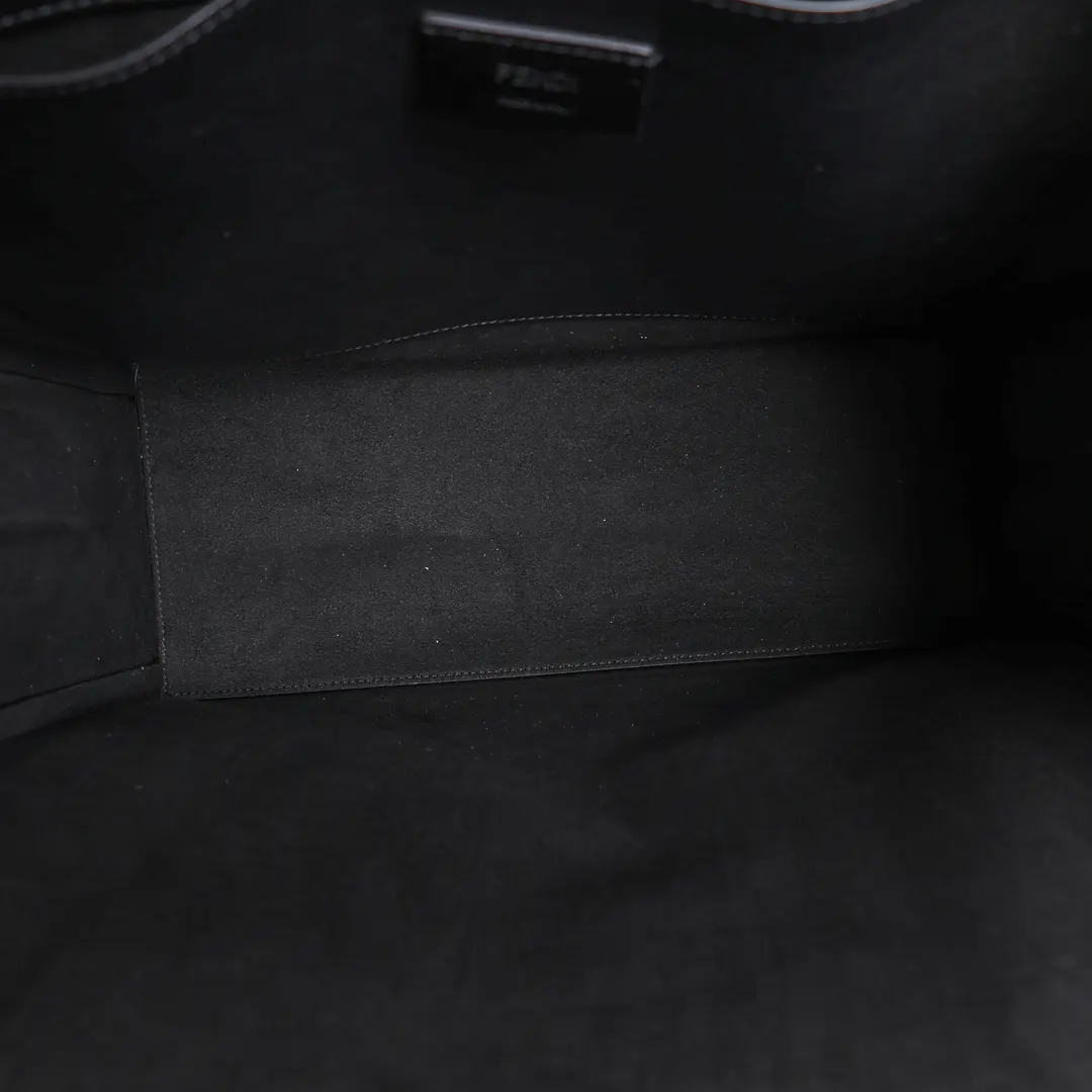Fendi Roma Shopper Black Leather Tote Bag