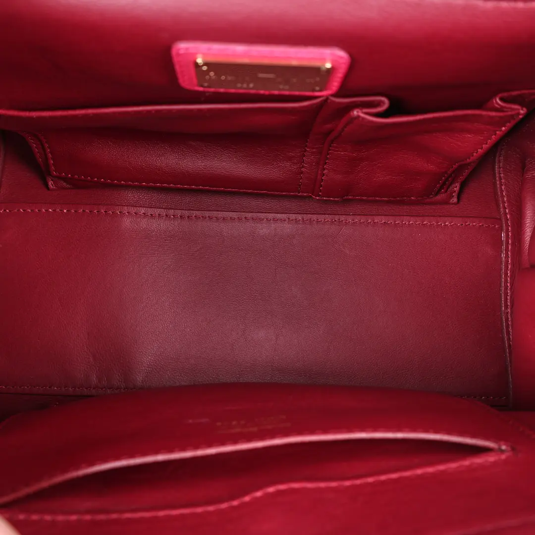 Salvatore Ferragamo Gancini Pink Red Leather Shoulder Bag