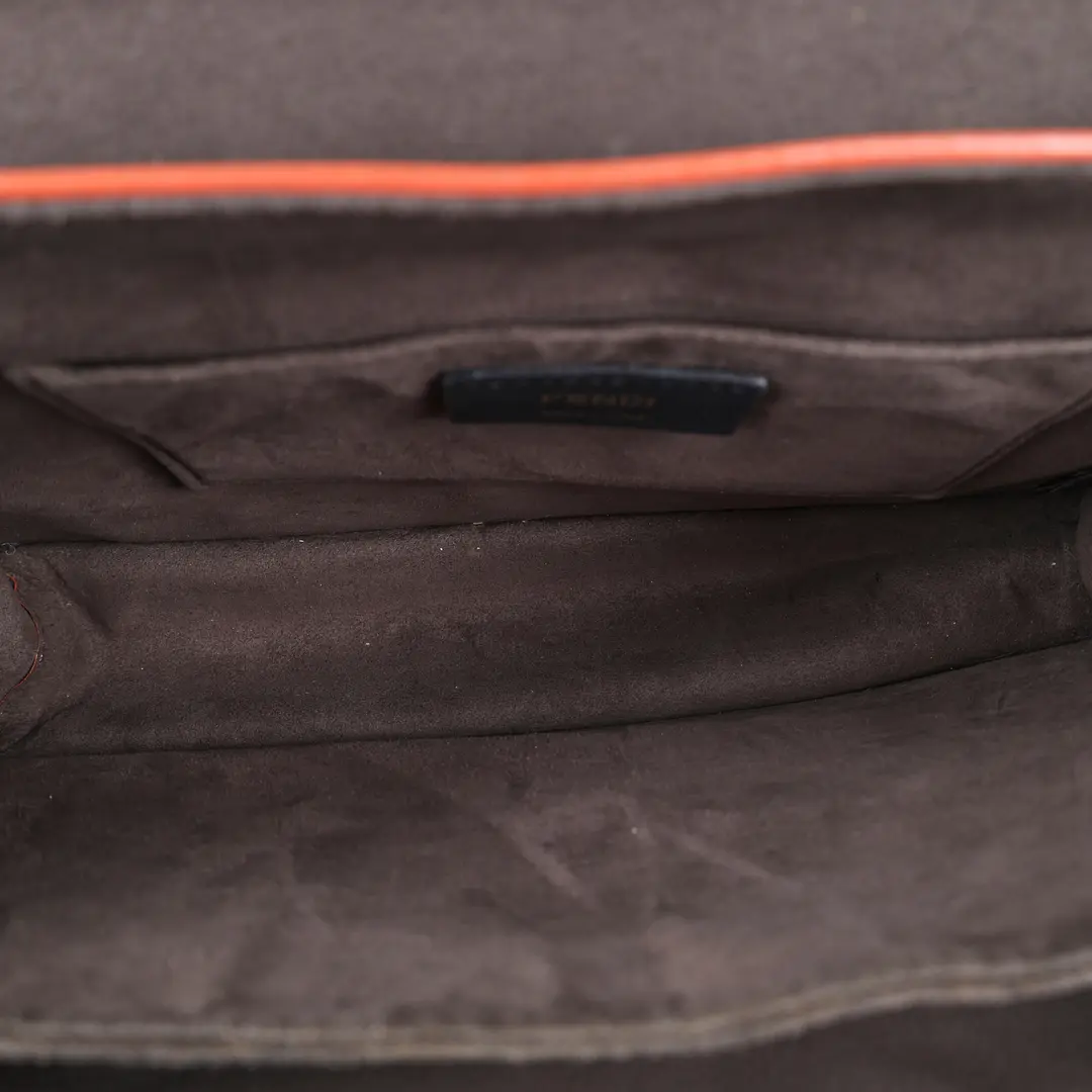 Fendi Kan I Black Leather Shoulder Bag