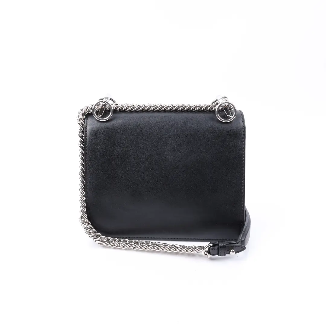 Fendi Kan I Black Leather Shoulder Bag