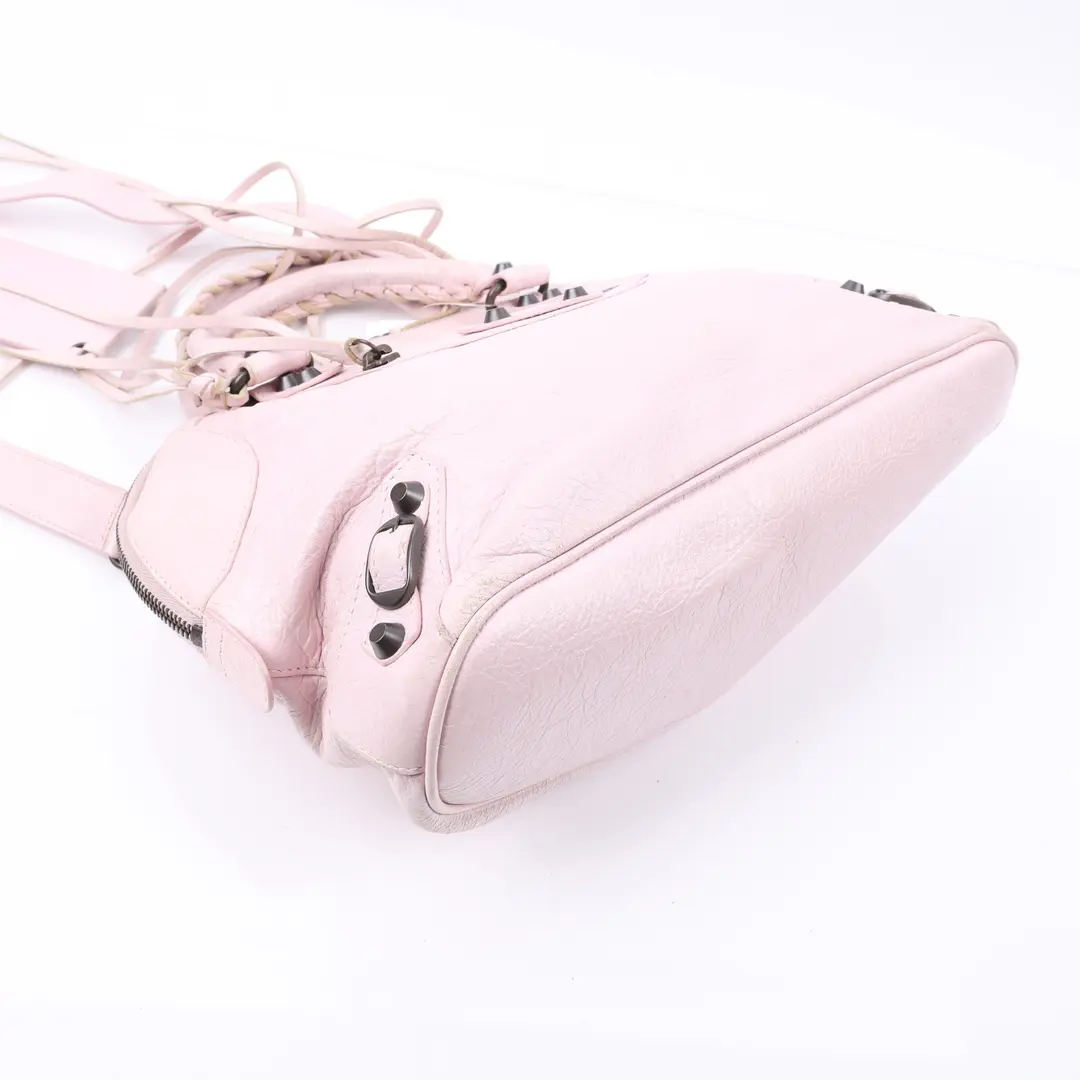 Balenciaga Twiggy Pink Leather Shoulder Bag