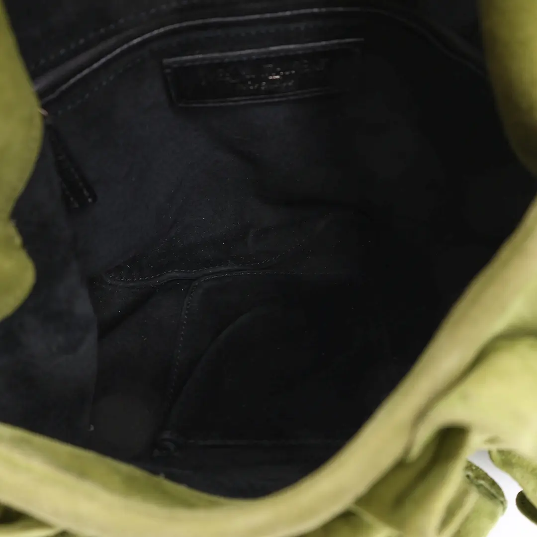 Yves Saint Laurent Nadir Rose Green Suede Shoulder Bag