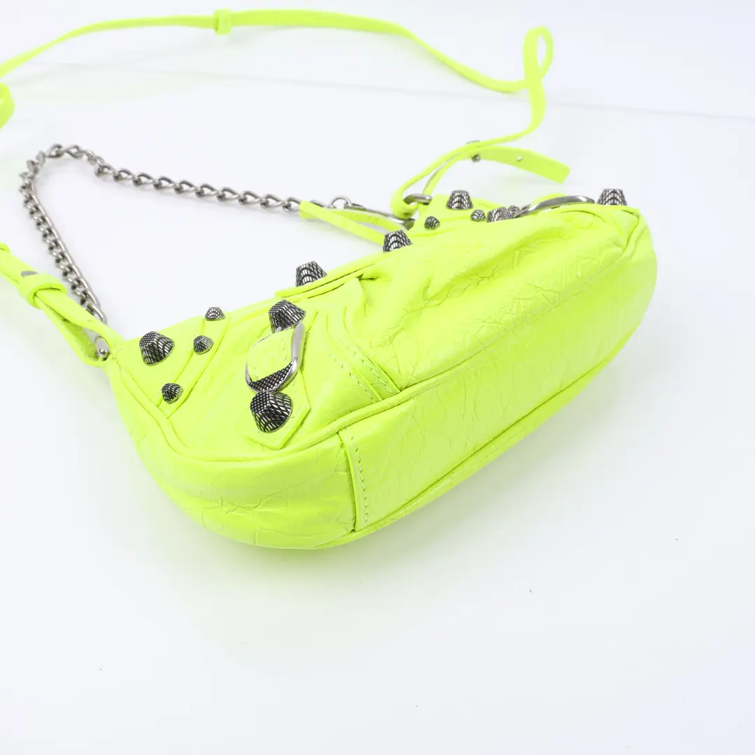 Balenciaga Le Cagole Green Lambskin Shoulder Bag