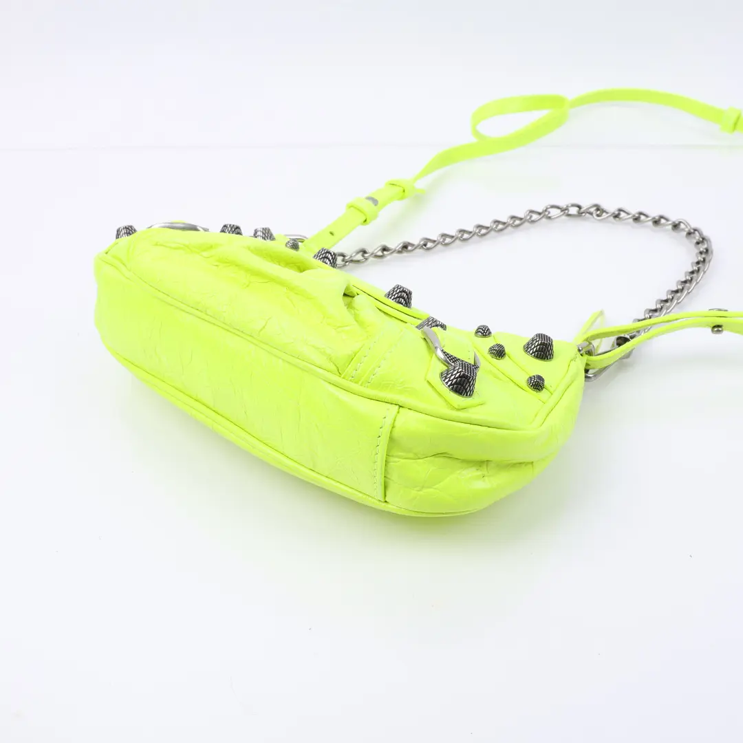 Balenciaga Le Cagole Green Lambskin Shoulder Bag