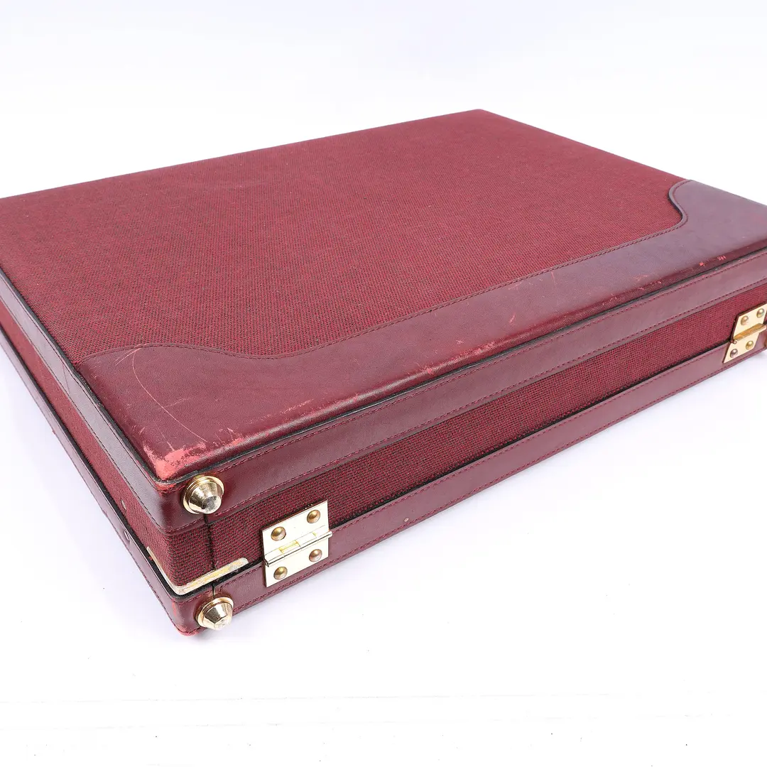 Cartier Must de Cartier Burgundy Canvas Briefcase