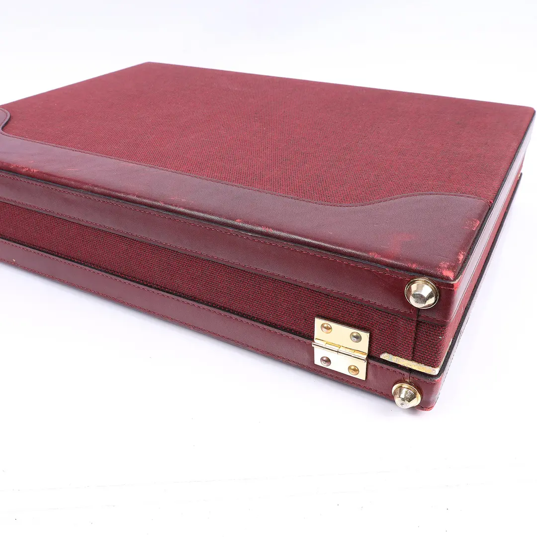 Cartier Must de Cartier Burgundy Canvas Briefcase