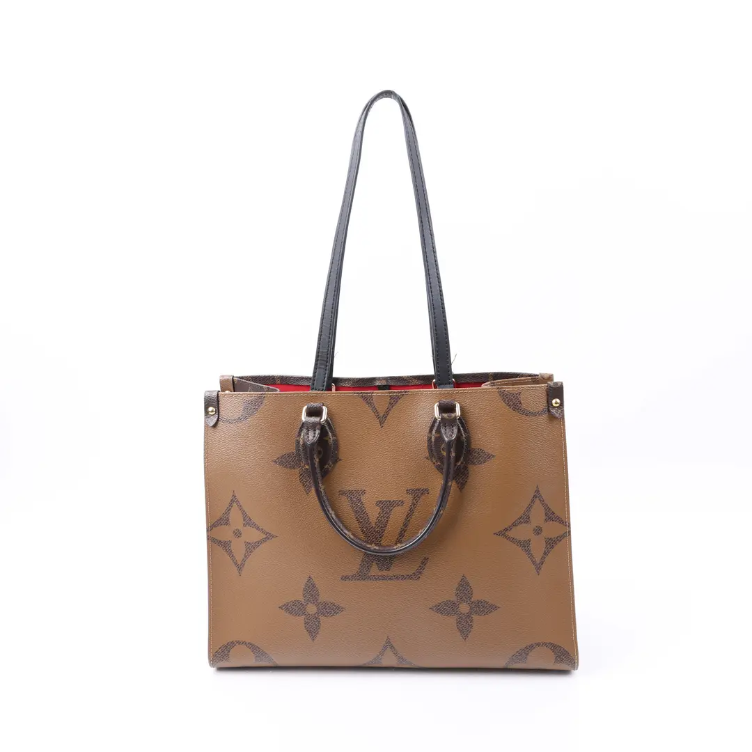 Louis Vuitton Onthego MM Brown Monogram Giant Tote Bag