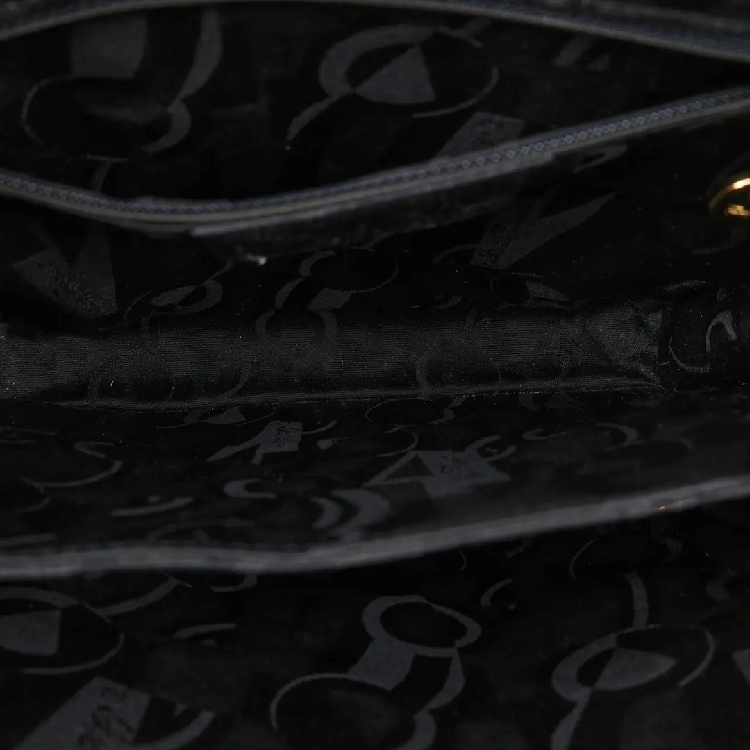 Salvatore Ferragamo Gancini Black Leather Top Handle Bag
