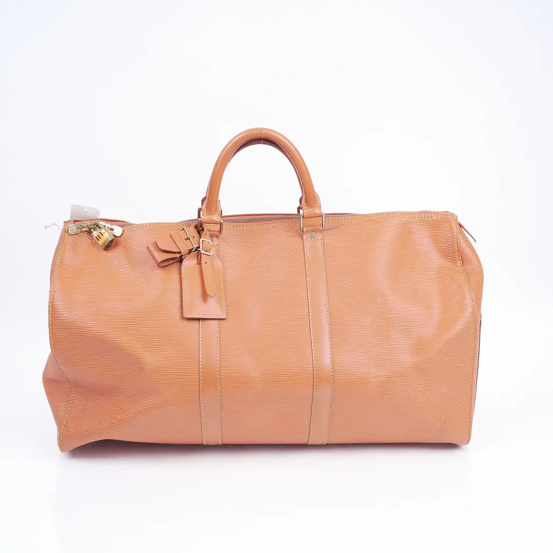 Louis Vuitton Keepall Brown Epi Leather Duffle Bag