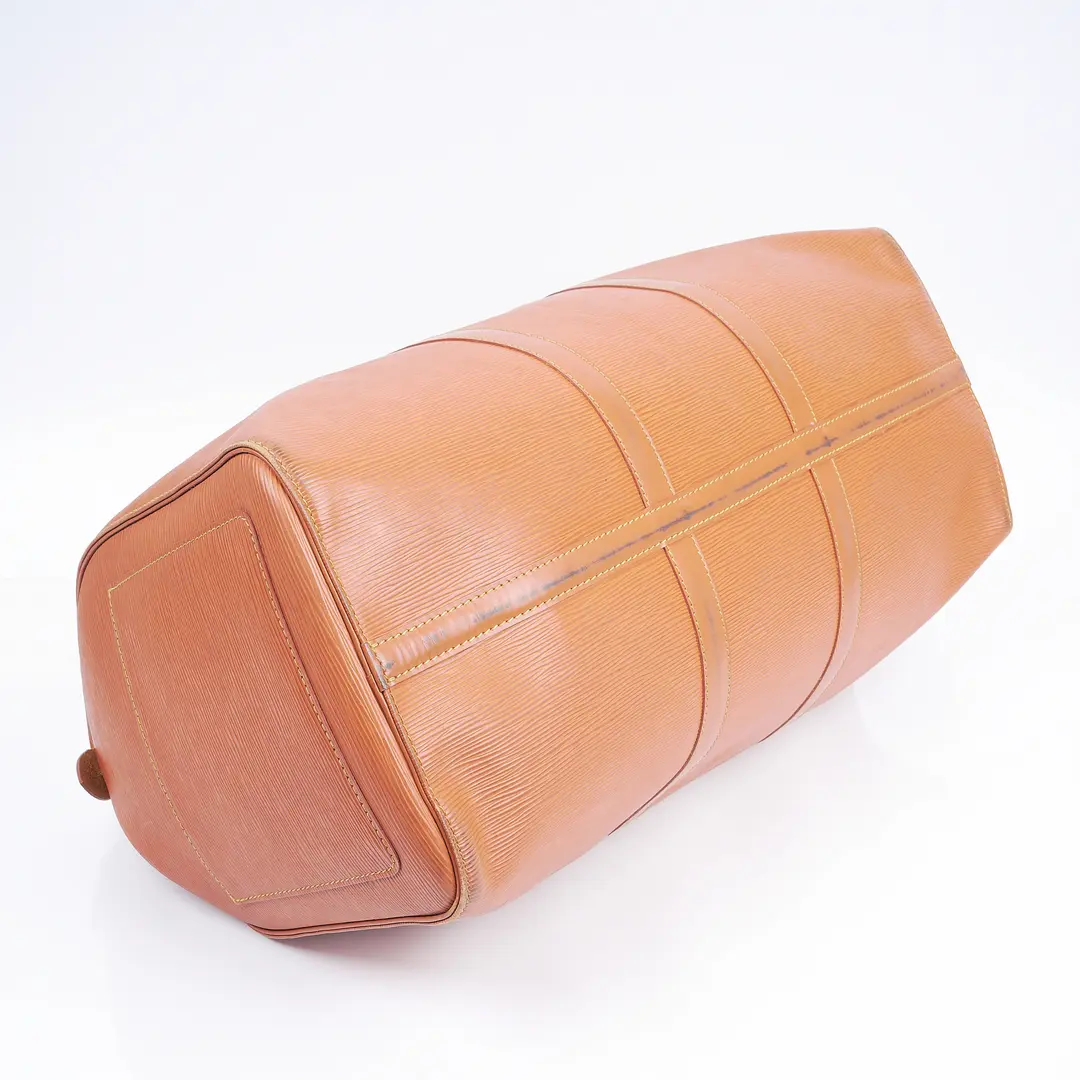 Louis Vuitton Keepall Brown Epi Leather Duffle Bag