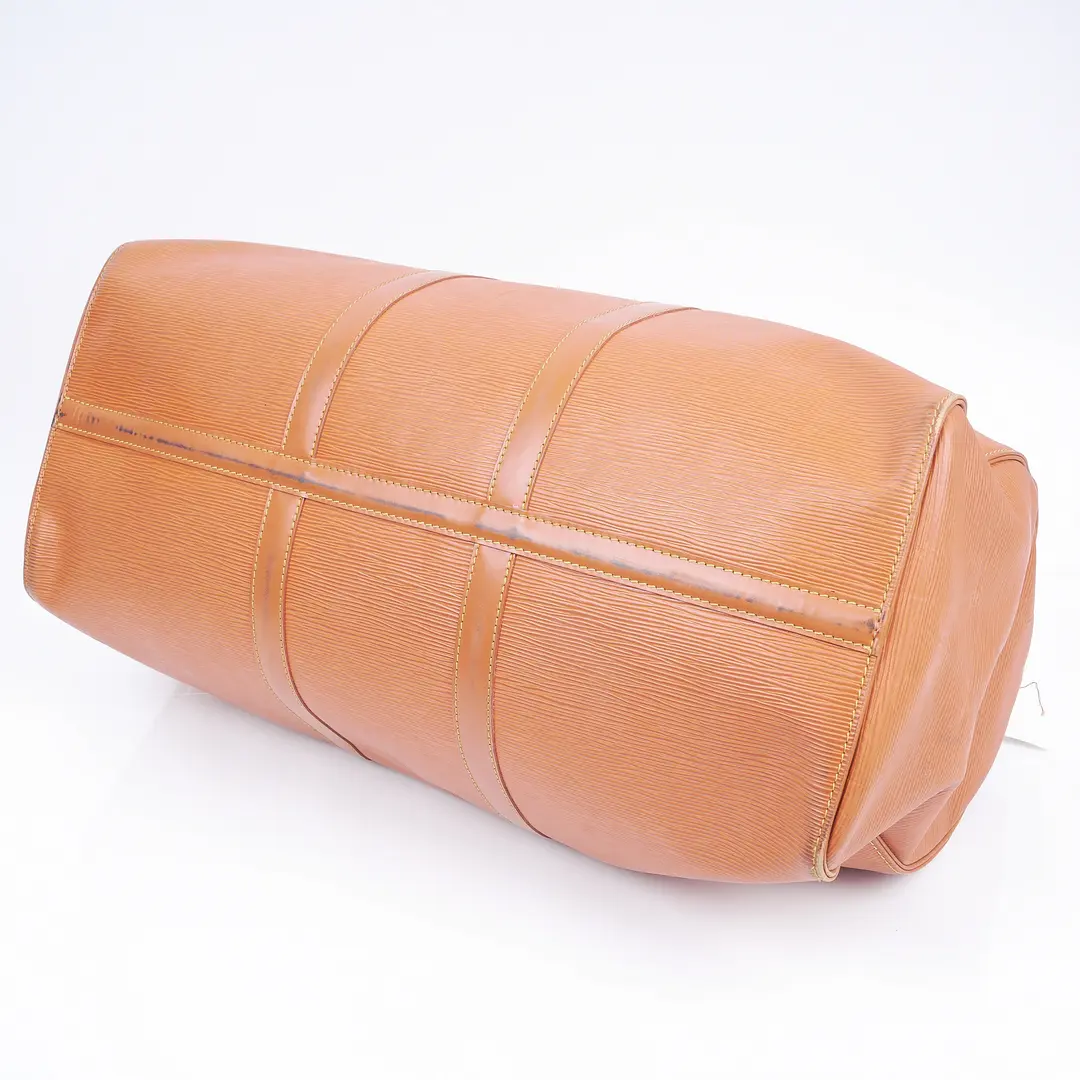 Louis Vuitton Keepall Brown Epi Leather Duffle Bag