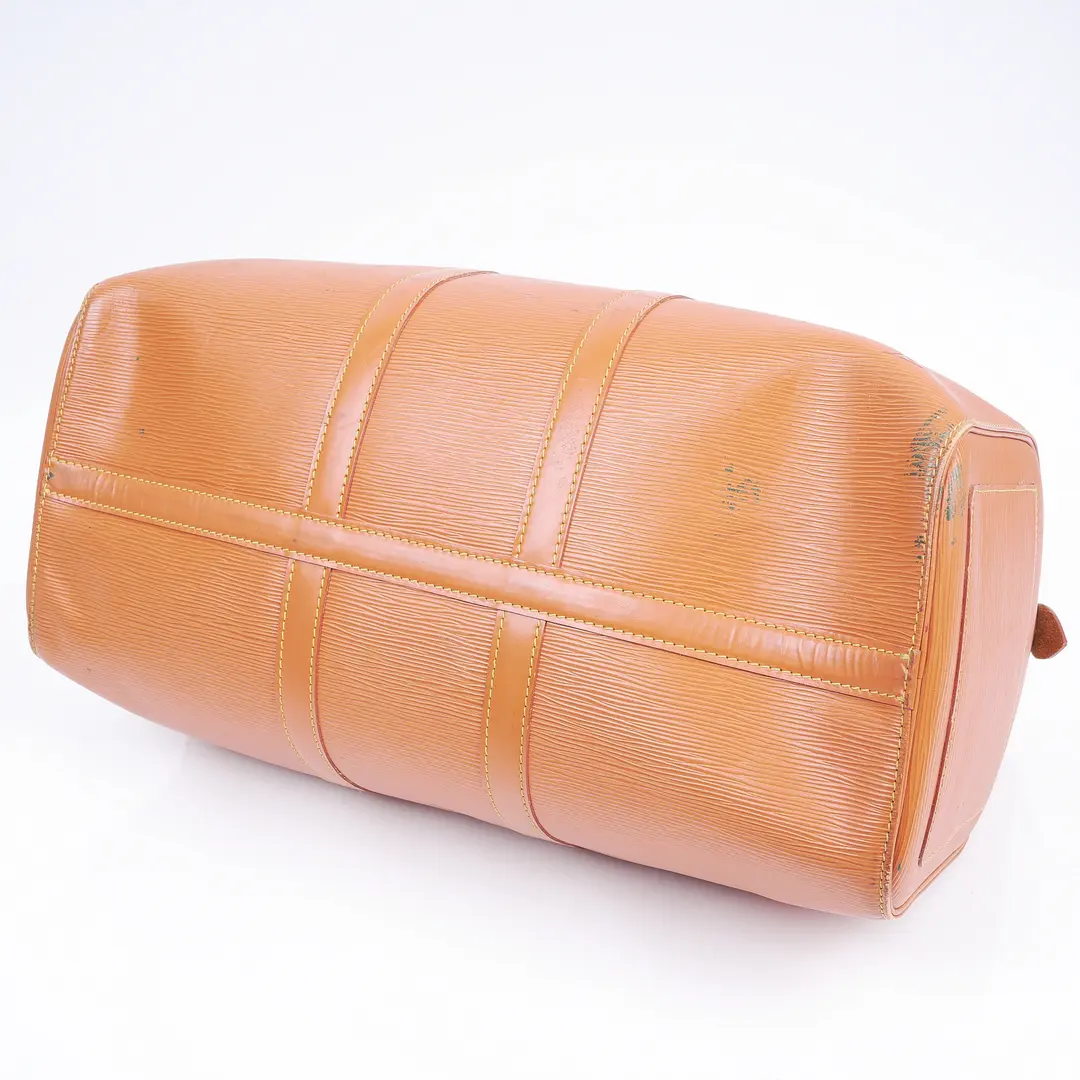 Louis Vuitton Keepall 45 Orange Epi Leather Duffle Bag