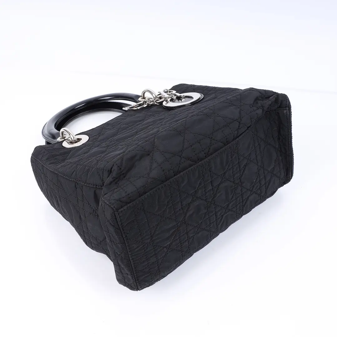 Dior Lady Dior Black Cannage Nylon Shoulder Bag