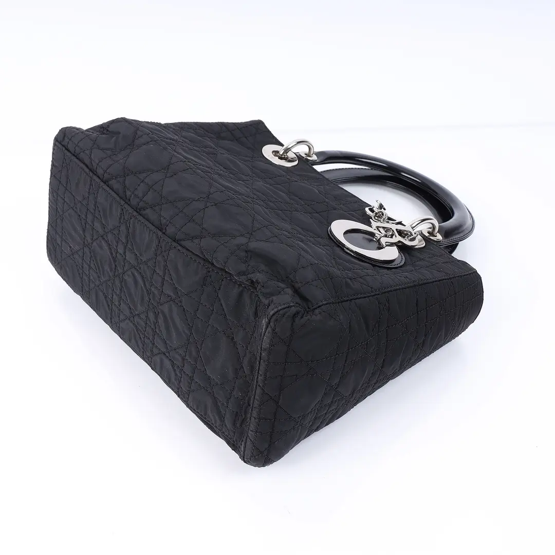 Dior Lady Dior Black Cannage Nylon Shoulder Bag