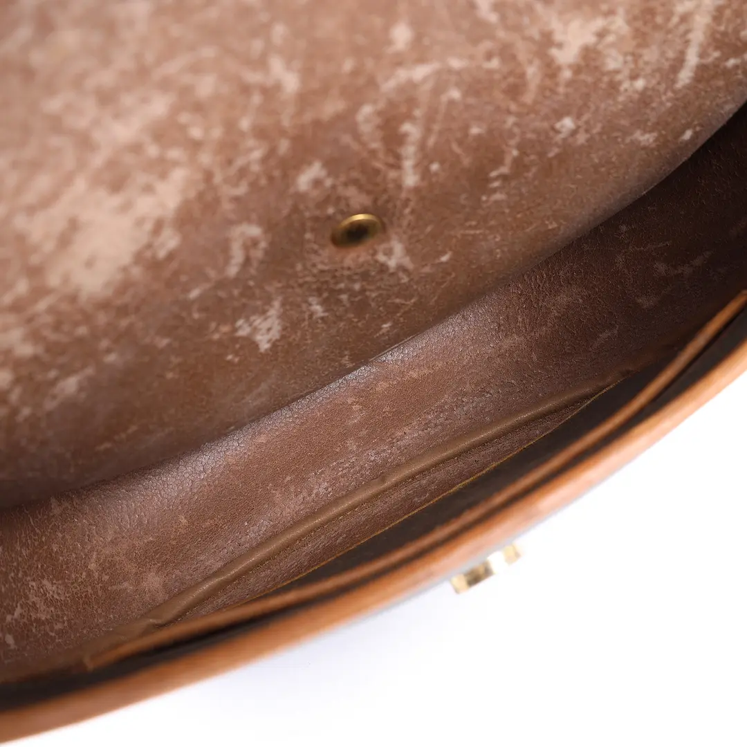 Dior Honeycomb Brown Canvas Shoulder Bag